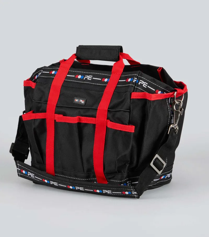 Premier Equine Grooming Kit Bag - Black/Red-2