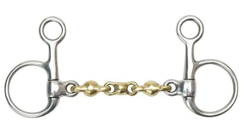 Shires Hanging Cheek Waterford Bit with Brass Alloy Mouth