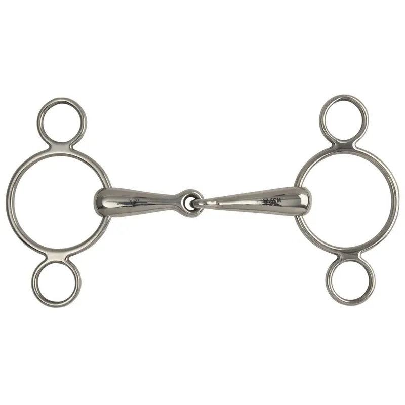 Shires Hollow Mouth Two Ring Gag Bit