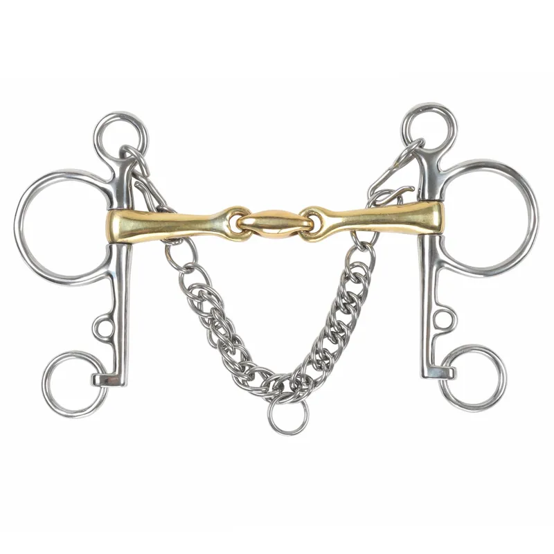 Shires Brass Alloy Pelham with Lozenge Bit