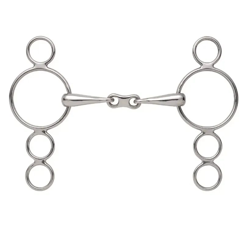 Shires Three Ring Dutch Gag with French Link