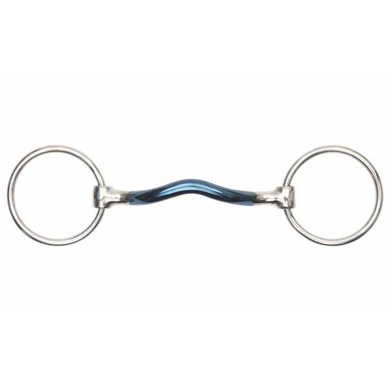 Shires Blue Sweet Iron Loose Ring with Mullen Mouth Bit