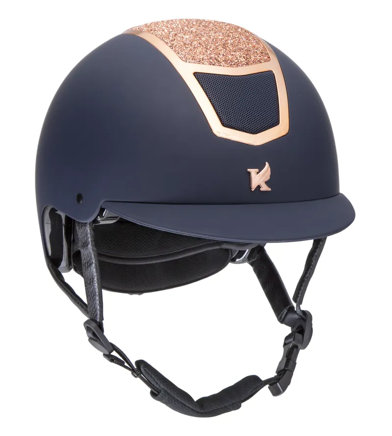 Shires Karben Valentina Riding Hat - Navy/Rose Gold