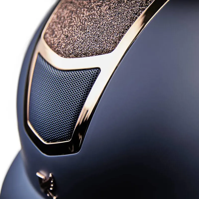 Shires Karben Valentina Riding Hat - Navy/Rose Gold-2