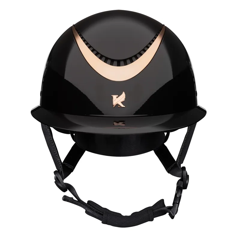 Shires Karben Alina Ellipse Wide Peak Riding Hat - Black/Rose Gold - 58-60cm - Unboxed