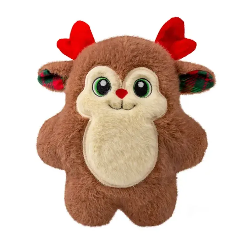 KONG Holiday Snuzzles Reindeer Red Antlers dog toy