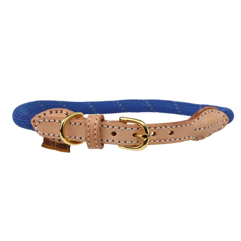 Shires Digby and Fox Reflective Dog Collar - Royal Blue - Small - Unboxed