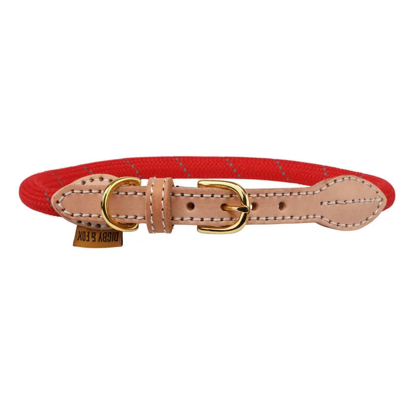 Shires Digby and Fox Reflective Dog Collar - Scarlett