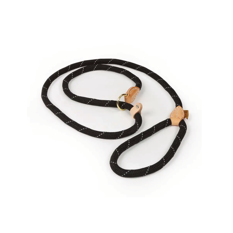 Shires Digby and Fox Reflective Slip Dog Lead - Black