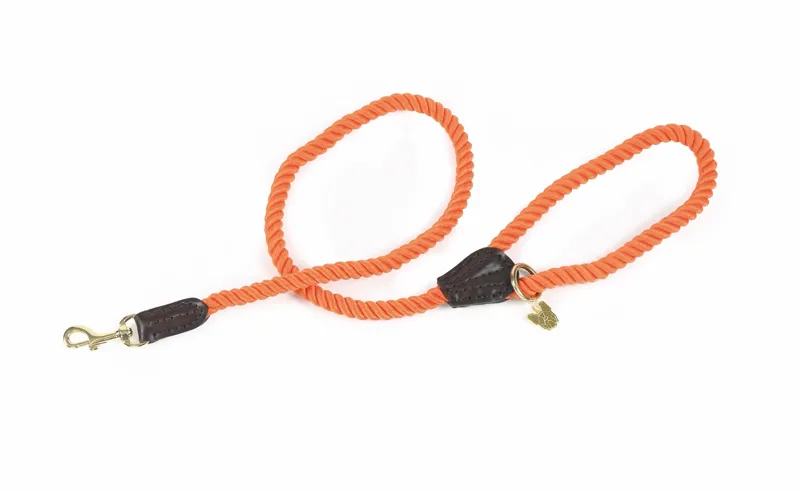 Shires Digby and Fox Rope Dog Lead - Orange