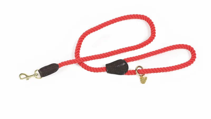 Shires Digby and Fox Rope Dog Lead - Red