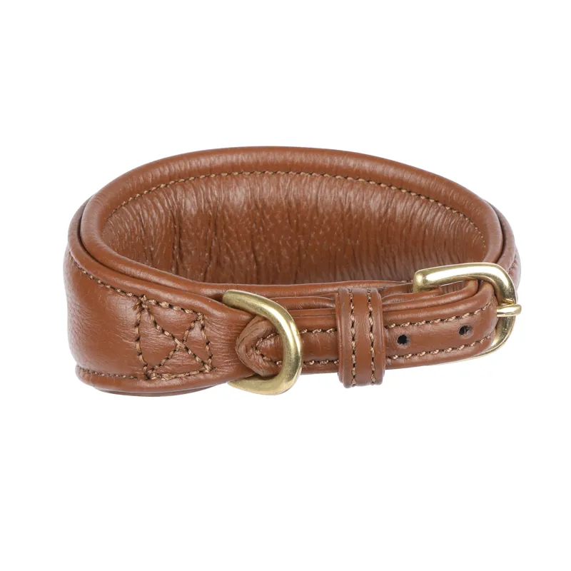 Shires Digby and Fox Padded Greyhound Collar - Tan