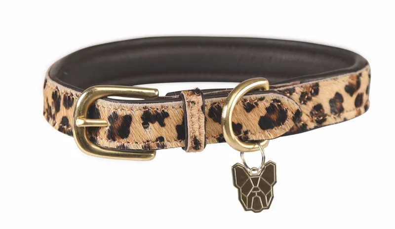 Shires Digby and Fox Cow Hair Dog Collar - Leopard