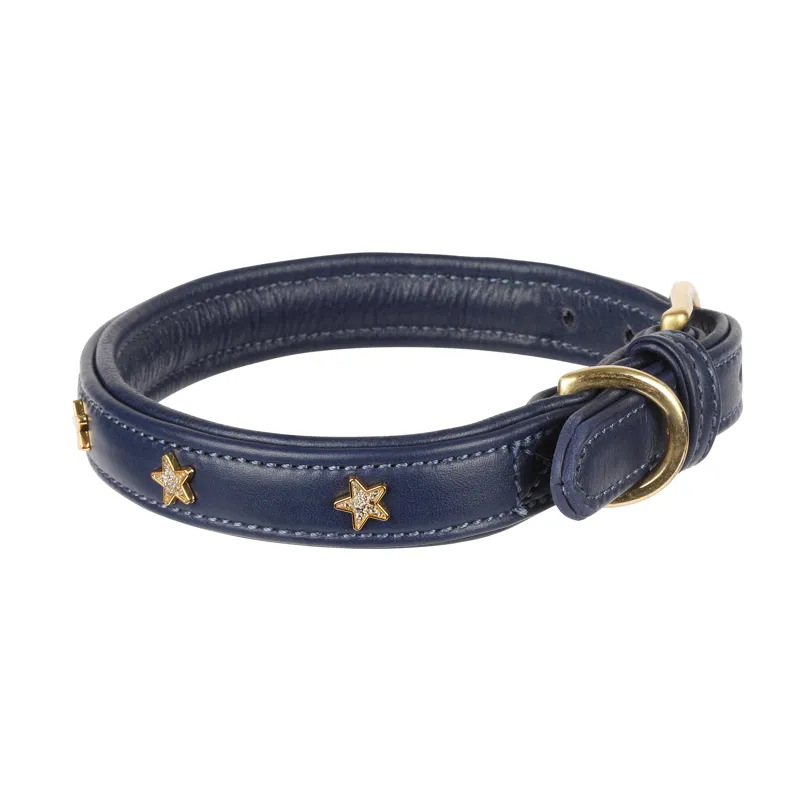 Shires Digby and Fox Star Dog Collar - Navy-1