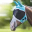Shires FlyGuard Pro Fine Mesh Fly Mask with Nose Fringe - Teal