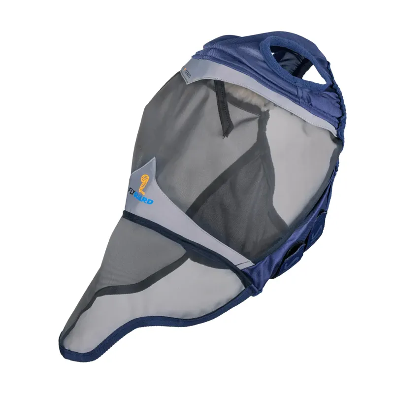 Shires FlyGuard Pro Fine Mesh Fly Mask With Ear Hole and Nose - Navy