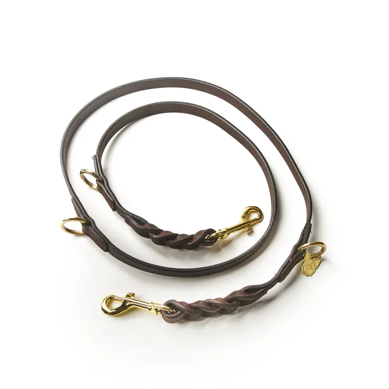 Shires Digby and Fox Braided Training Lead - Brown