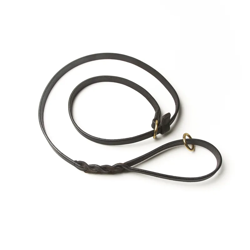 Shires Digby and Fox Braided Slip Lead - Brown