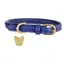 Shires Digby and Fox Rolled Leather Dog Collar - Navy