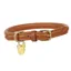Shires Digby and Fox Rolled Leather Dog Collar - Tan