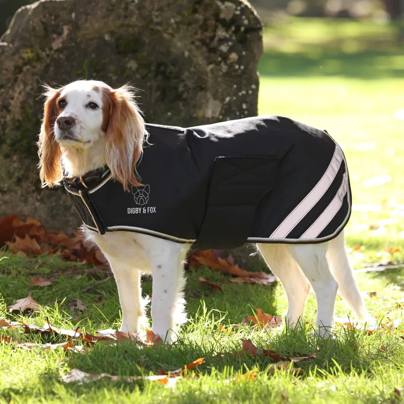 Shires Digby and Fox Waterproof Dog Coat - Black-6