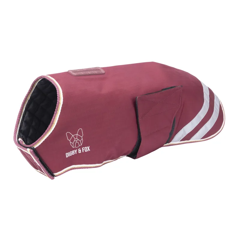 Shires Digby and Fox Waterproof Dog Coat - Maroon
