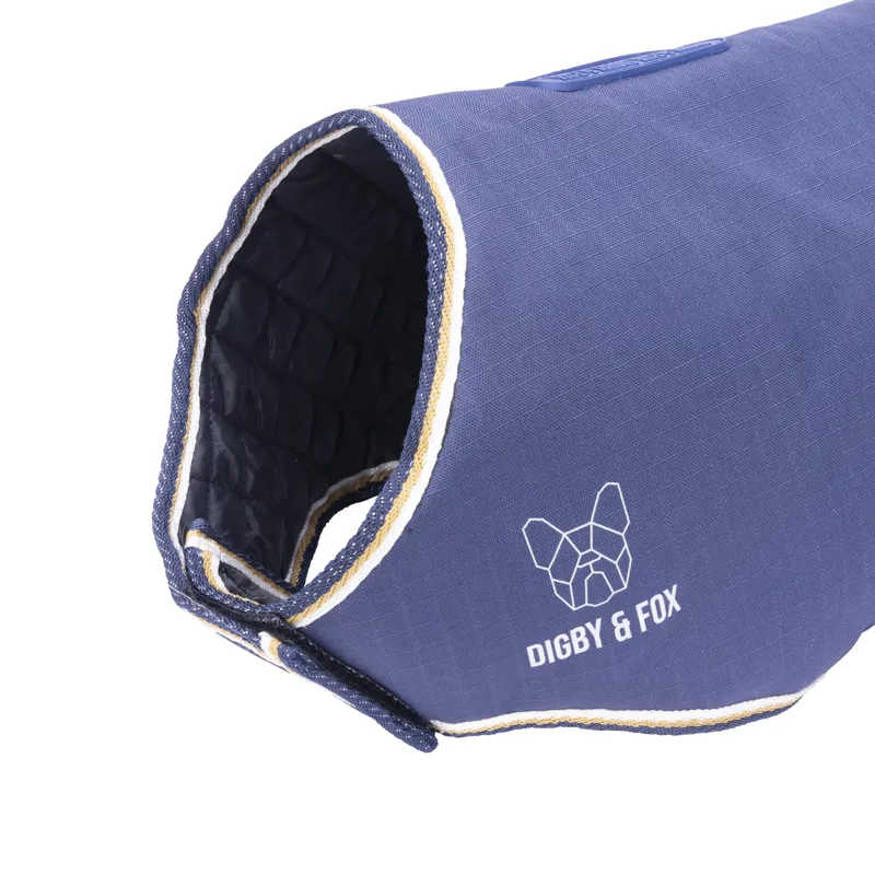 Shires Digby and Fox Waterproof Dog Coat - Navy-3