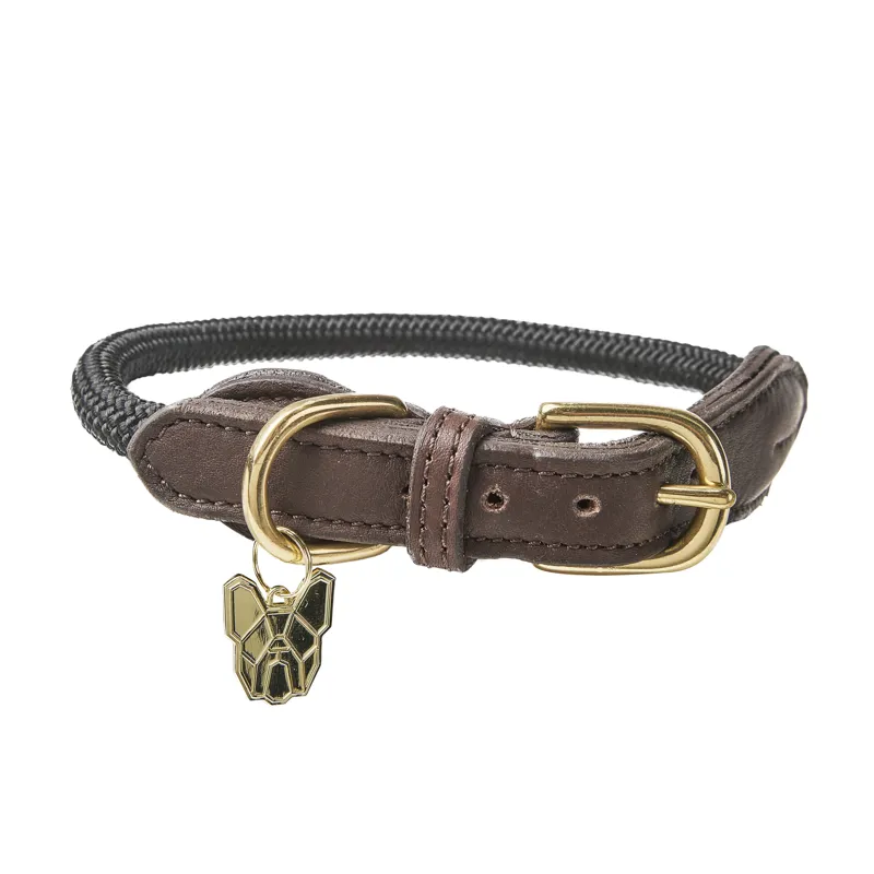 Shires Digby and Fox Fine Rope Collar - Black