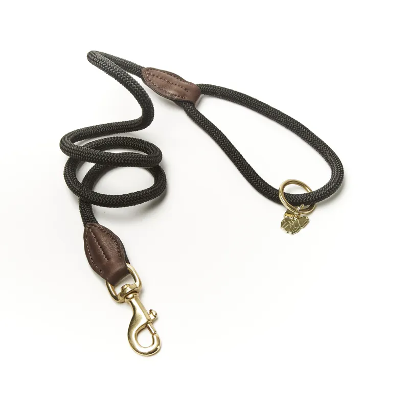 Shires Digby and Fox Fine Rope Lead - Black