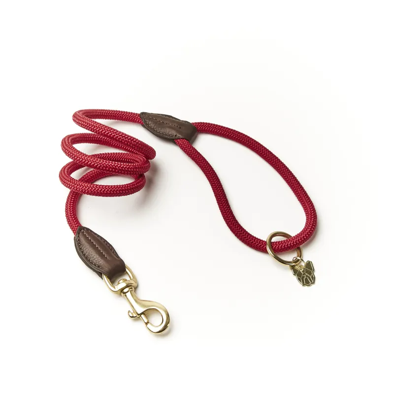 Shires Digby and Fox Fine Rope Lead - Red