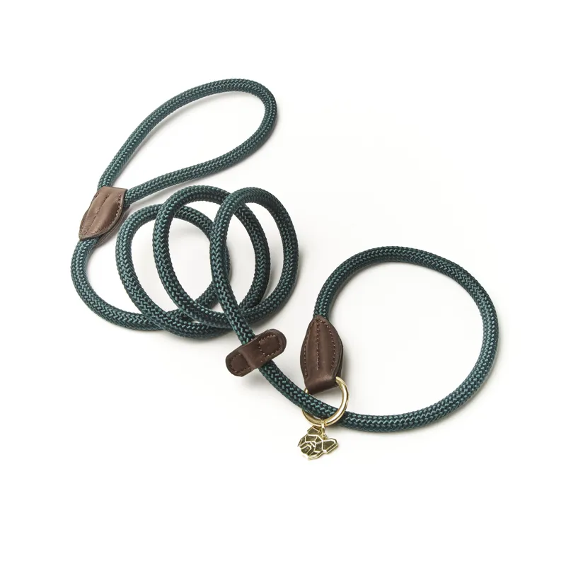 Shires Digby and Fox Fine Rope Slip Lead - Green