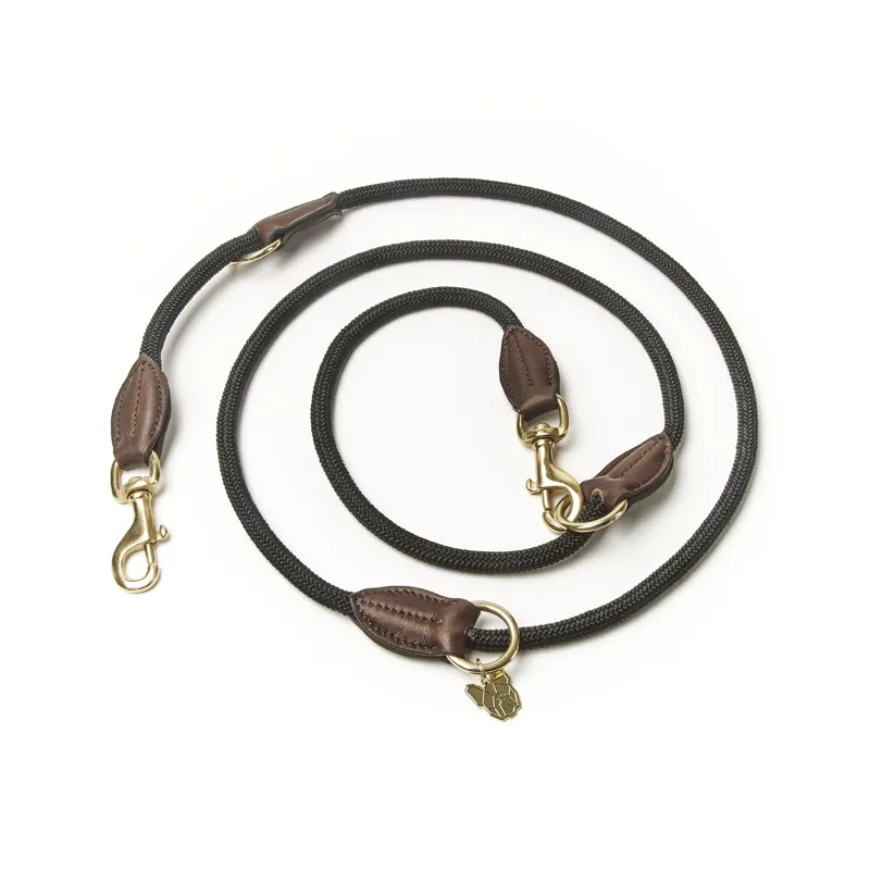 Shires Digby and Fox Fine Rope Training Lead - Black