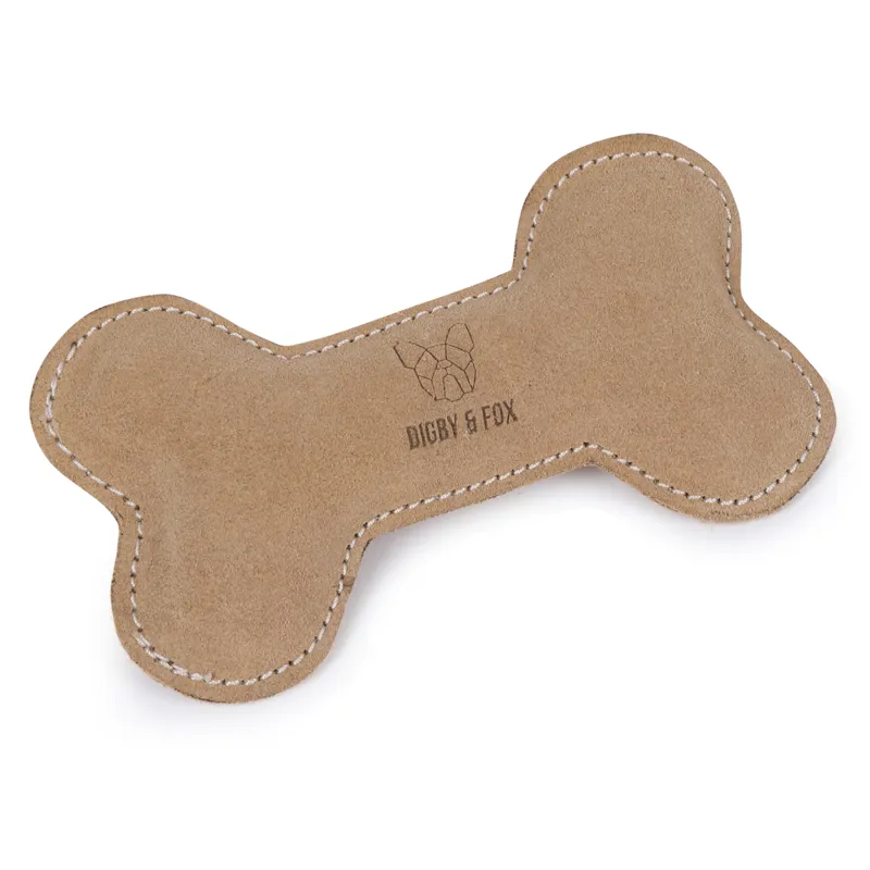 Shires Digby and Fox Leather Toy - Bone