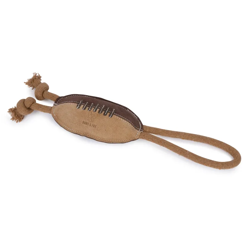 Shires Digby and Fox Leather Rugby Ball Toy