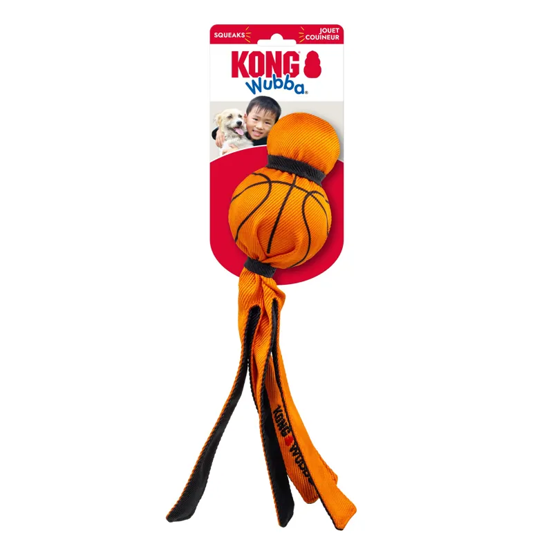 KONG Wubba Sport Basketball Dog Toy - Orange-2