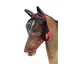Hy Equestrian Mesh Full Mask with Ears and Nose - Black/Red