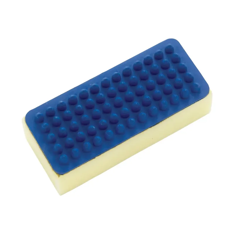 Lincoln Rubber Sponge Curry Comb - Yellow/Blue