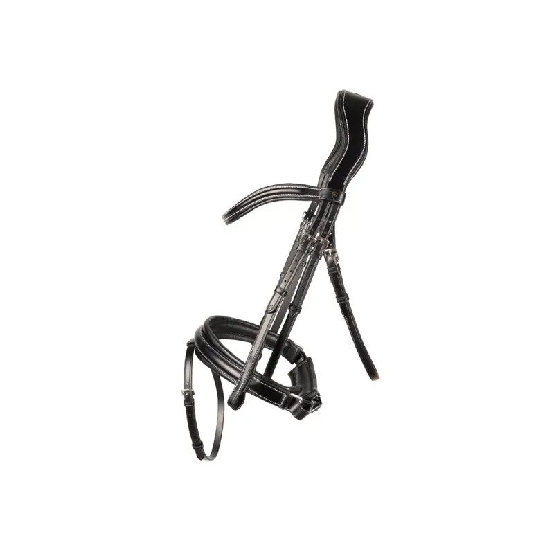 Hy Equestrian ProPresicce Pelle Crank Leather Bridle - Black/Silver