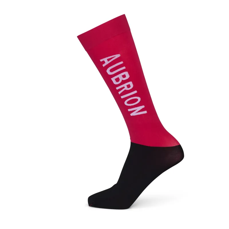 Shires Aubrion Abbey Socks - Raspberry-1