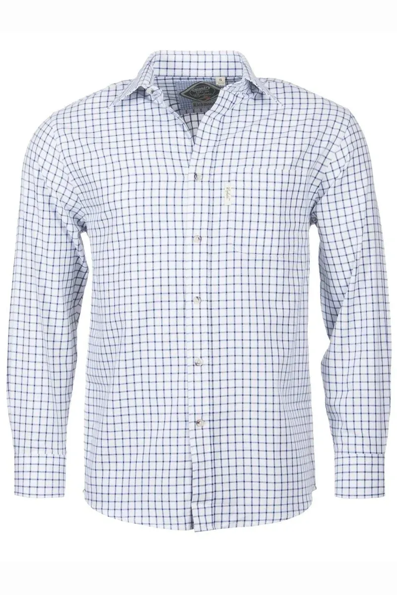 Rydale Men's Richmond Checked Shirts - Richmond Navy/White
