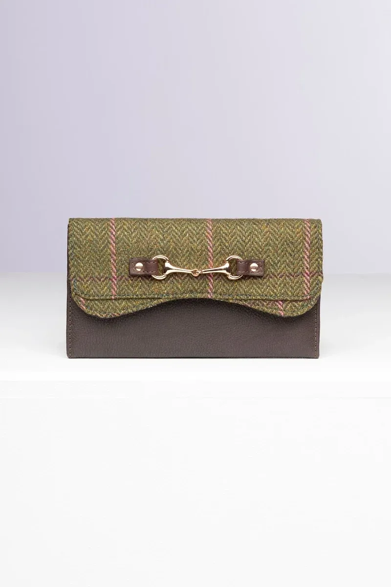 Rydale Ladies Helmsley Tweed Snaffle Purse - Dark Green