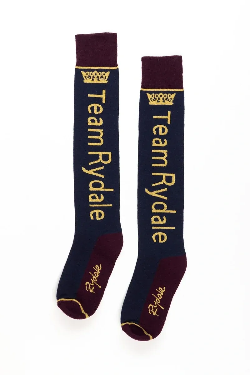 Rydale Ladies Team Knee Length Riding Socks - Navy