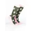Rydale Womens Bamboo Rich Star Ankle Socks Pack of Ten - Star Dark Olive/Soft Pink