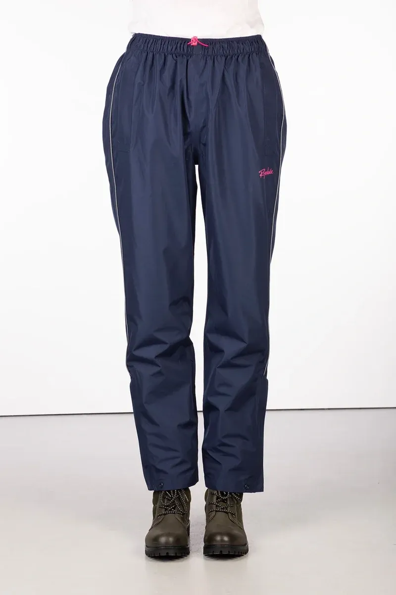 Rydale Ladies Waterproof Overtrousers - Navy/Silver