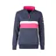 Rydale Ladies Bramham Stripe Sweatshirt - Navy/Bonbon