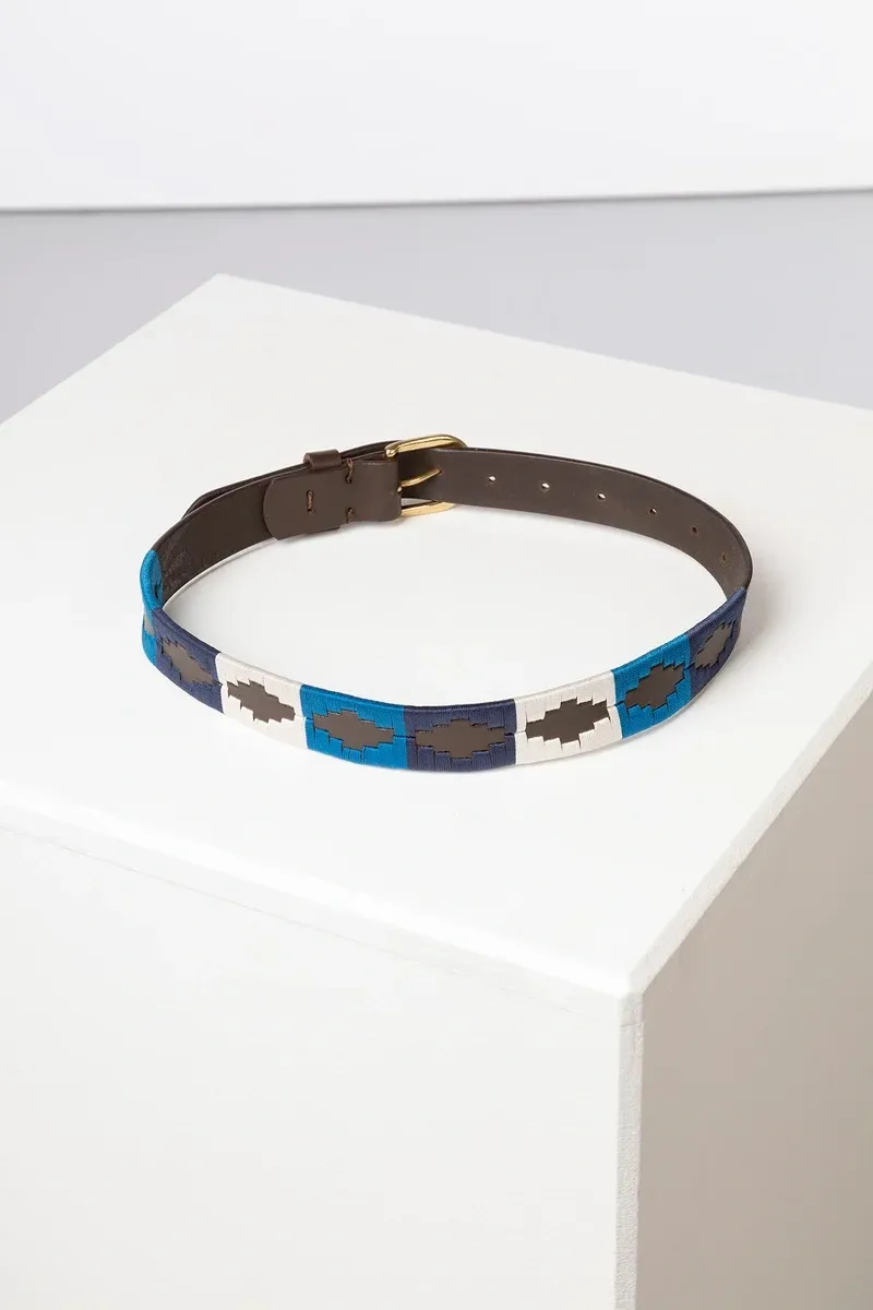 Rydale Askwith Junior Polo Belts - Blue/White/Navy-1