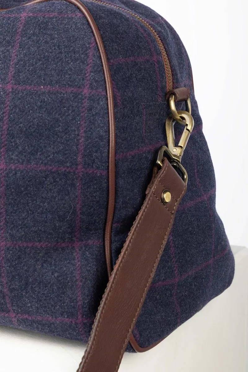 Rydale Helmsley Tweed Overnight Bag - Navy Tweed-3