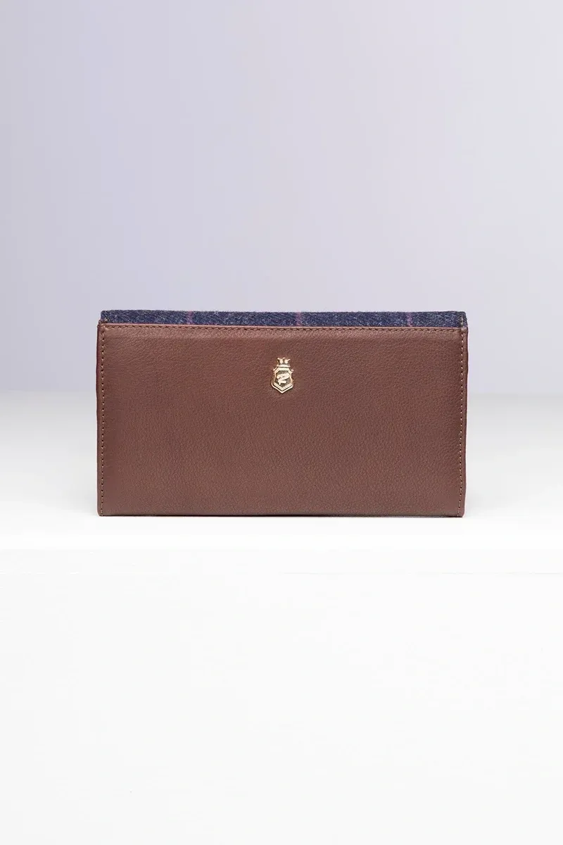 Rydale Ladies Helmsley Tweed Snaffle Purse - Navy Tweed-1