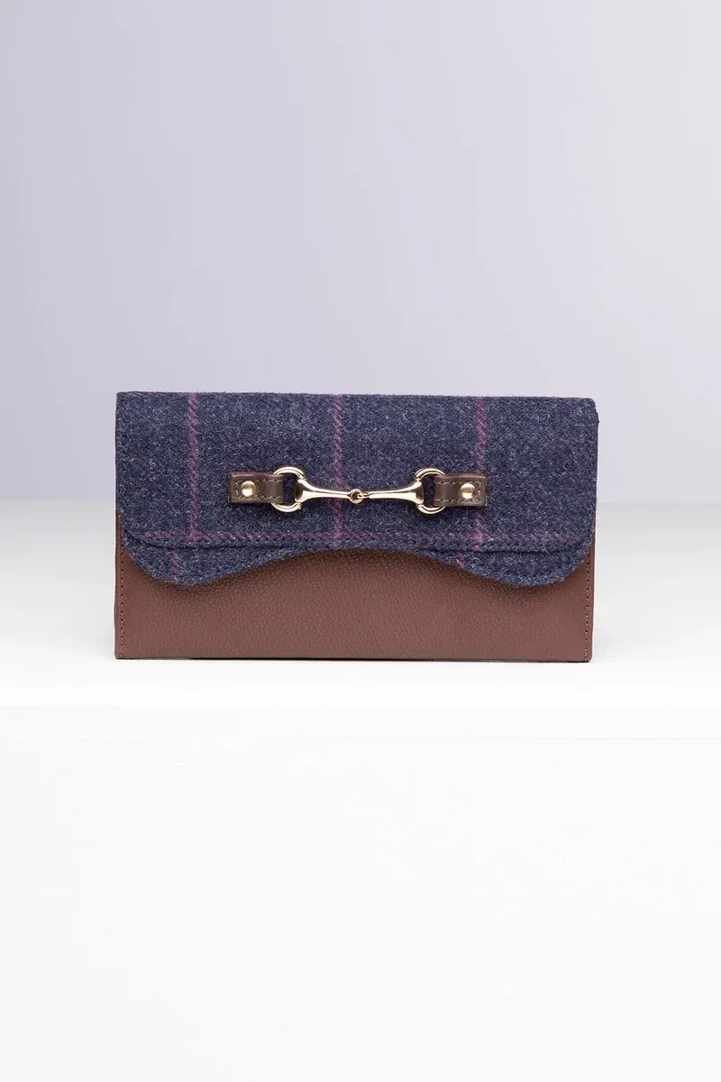 Rydale Ladies Helmsley Tweed Snaffle Purse - Navy Tweed
