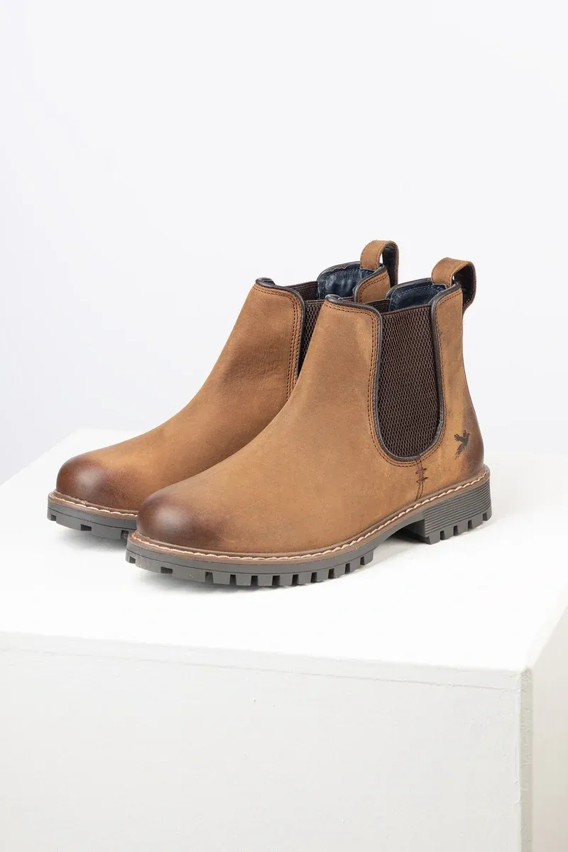 Rydale Sledmere II Men's Leather Chelsea Boots - Burnt Tan